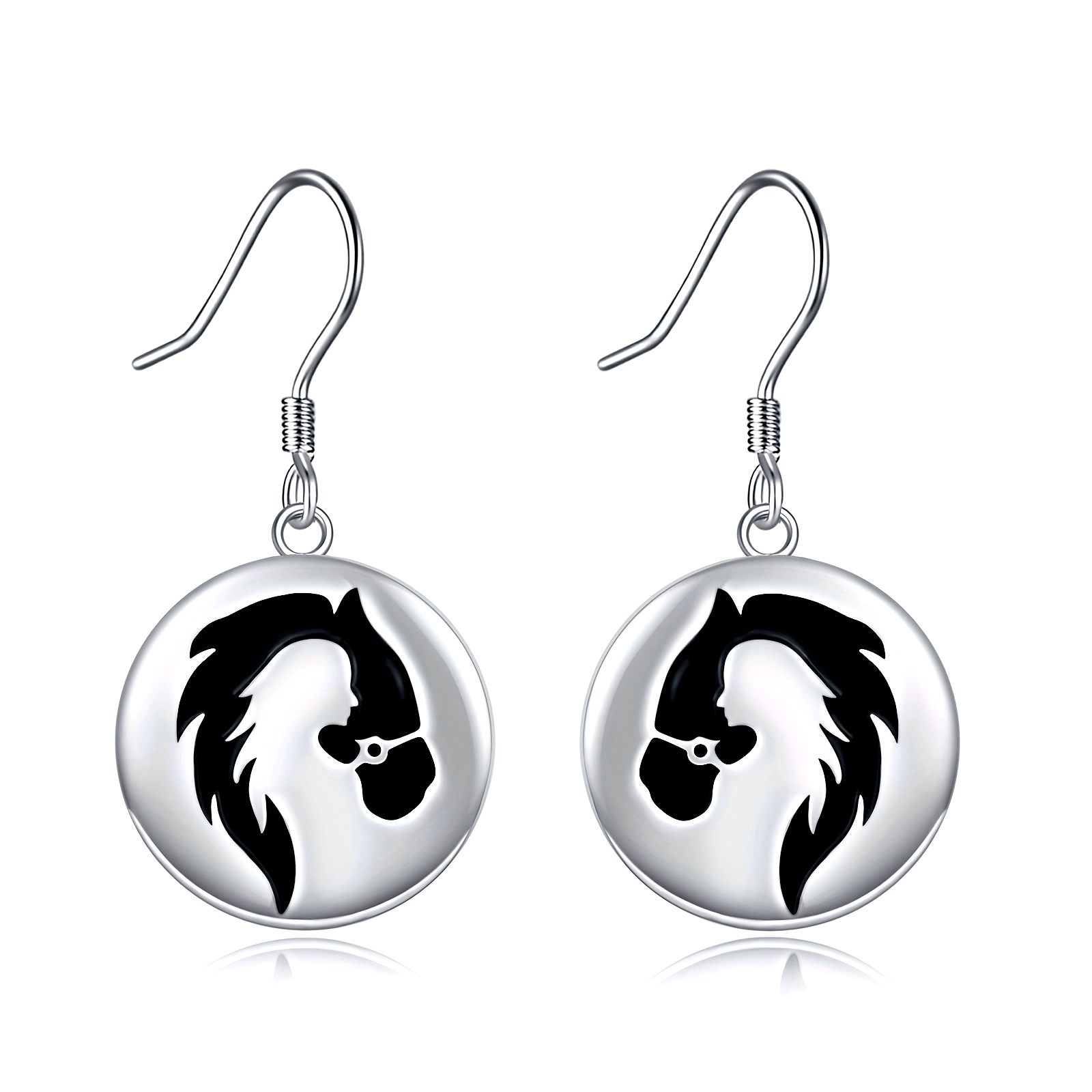 925 Sterling Silvery Horse Drop Earrings, Dangle Earrings Jewelry Gift for Women