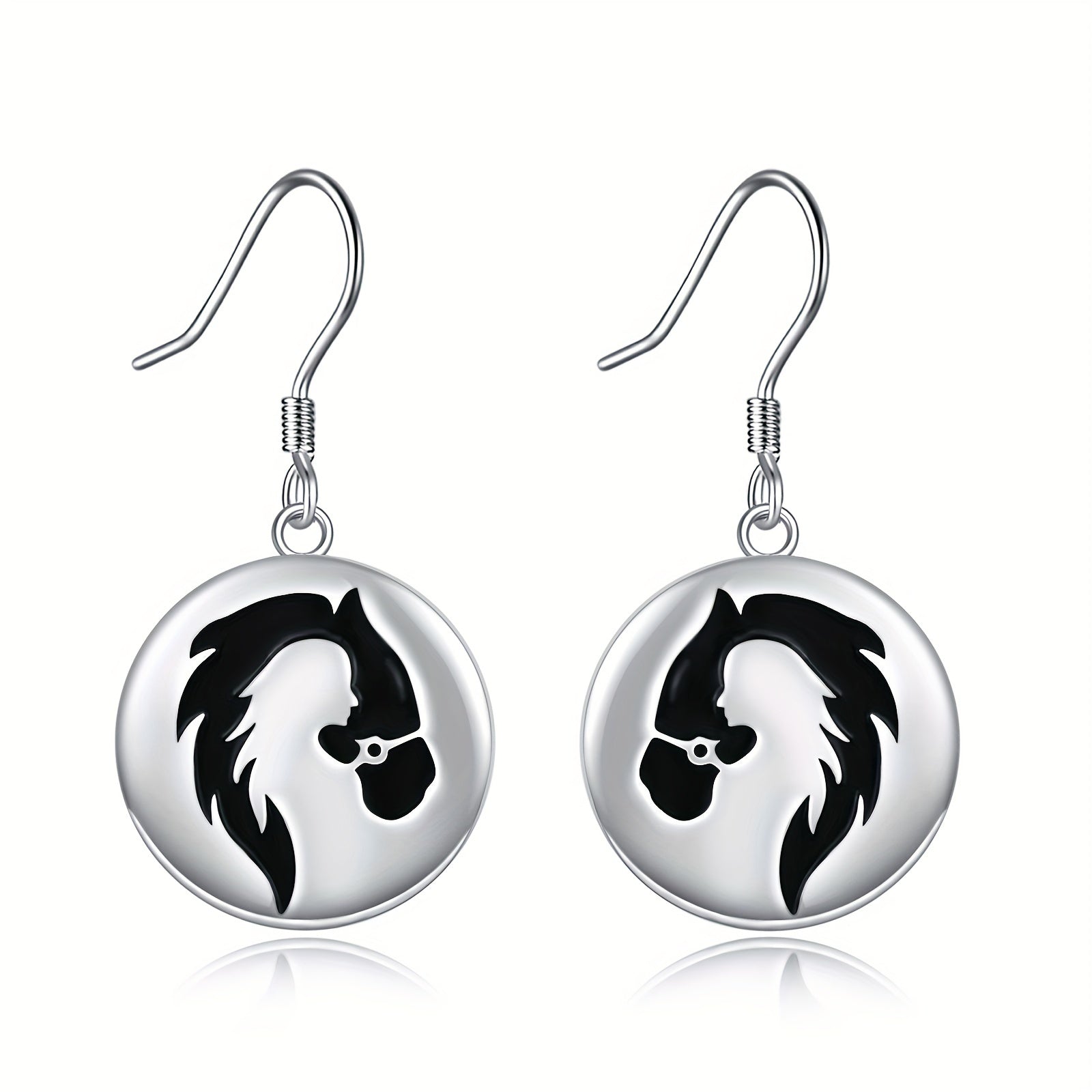 925 Sterling Silvery Horse Drop Earrings, Dangle Earrings Jewelry Gift for Women