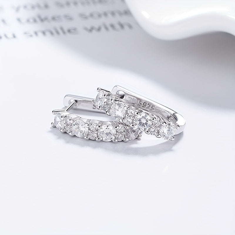 925 Sterling Silver Droplet Shaped Moissanite Earrings, Women'S Charm Jewelry, High-quality Designer Style, Elegant And Sexy, Sparkling Party Eye-catching Style, Mother'S Day, Comes With An Exquisite Gift Box.