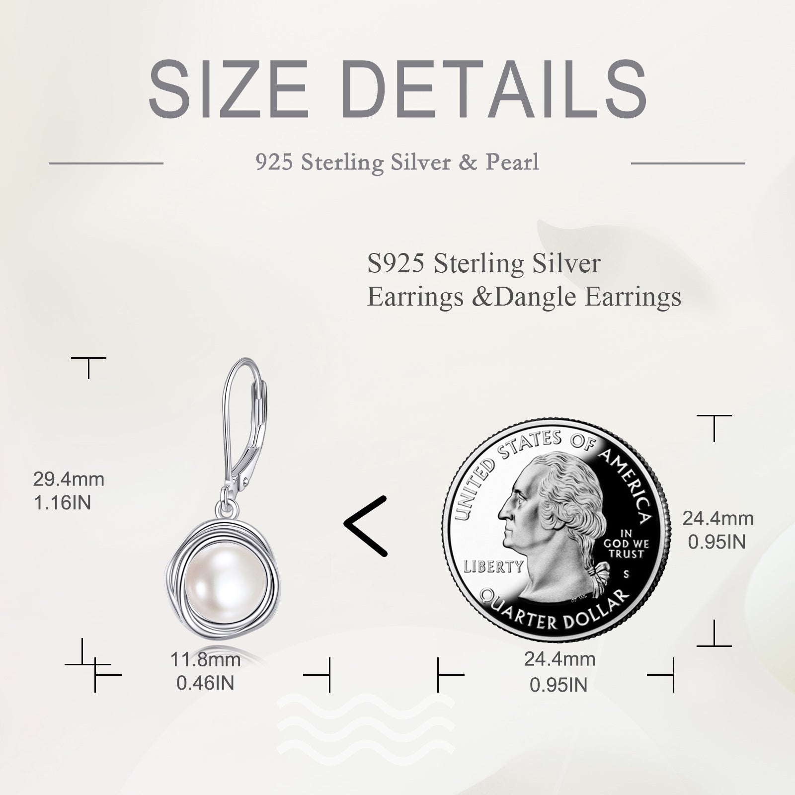 925 Sterling Silvery Black Imitation Pearl Earrings French Buckle Imitation Pearl Spiral Dropped Earrings for Women's Imitation Pearl Jewelry