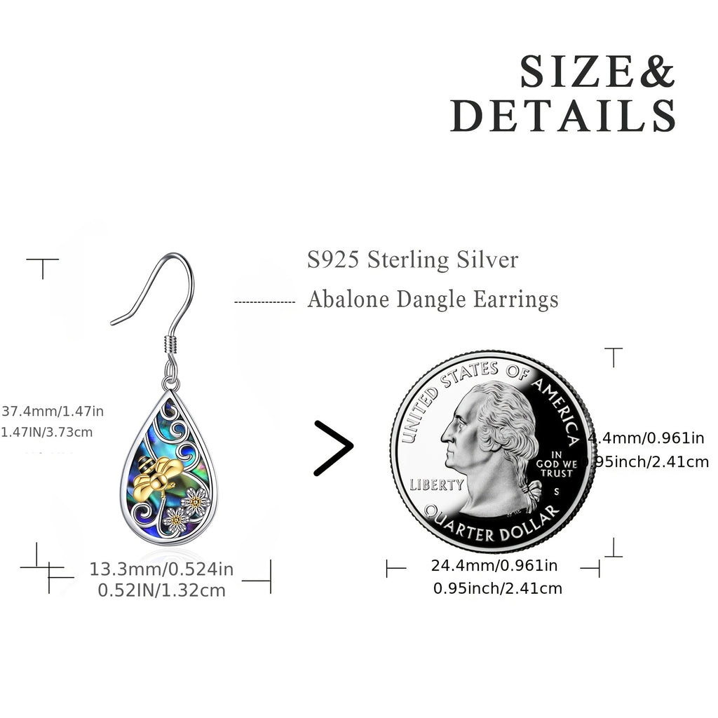 Amber Earrings for Women Sterling Silver Teardrop Amber Earrings Dangle Drop Earrings Amber Jewelry for Women