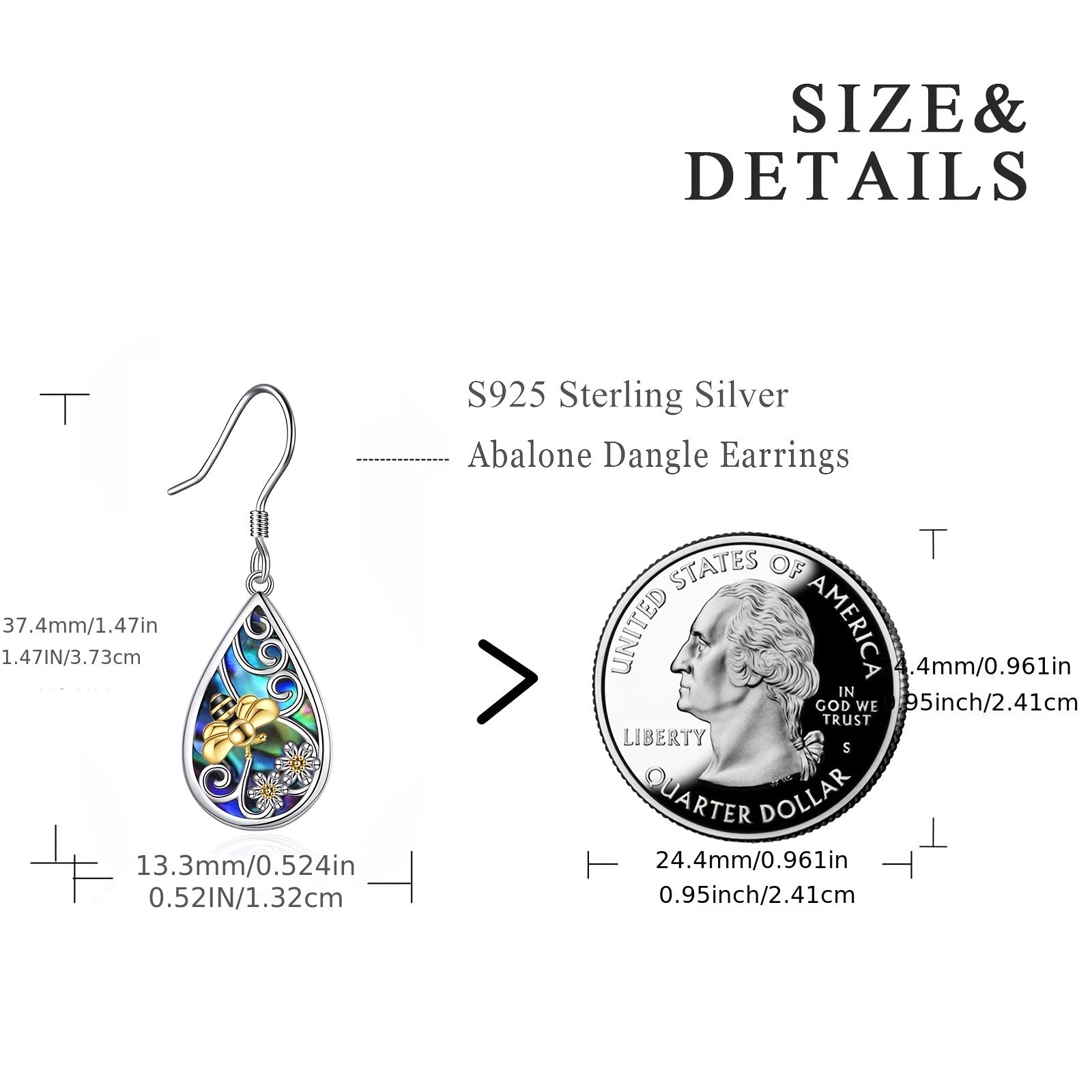 Amber Earrings for Women Sterling Silver Teardrop Amber Earrings Dangle Drop Earrings Amber Jewelry for Women