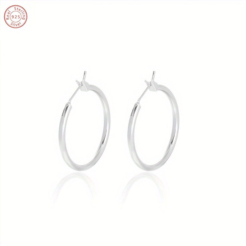 Elegant & Sexy 925 Sterling Silver Hoop Earrings, Vegan, Lightweight, 0.08inch Width, with December Birthstone, for Women and Men, Daily & Gift Occasion Jewelry, Valentine'S Day All-Season Gift in Beautiful Box