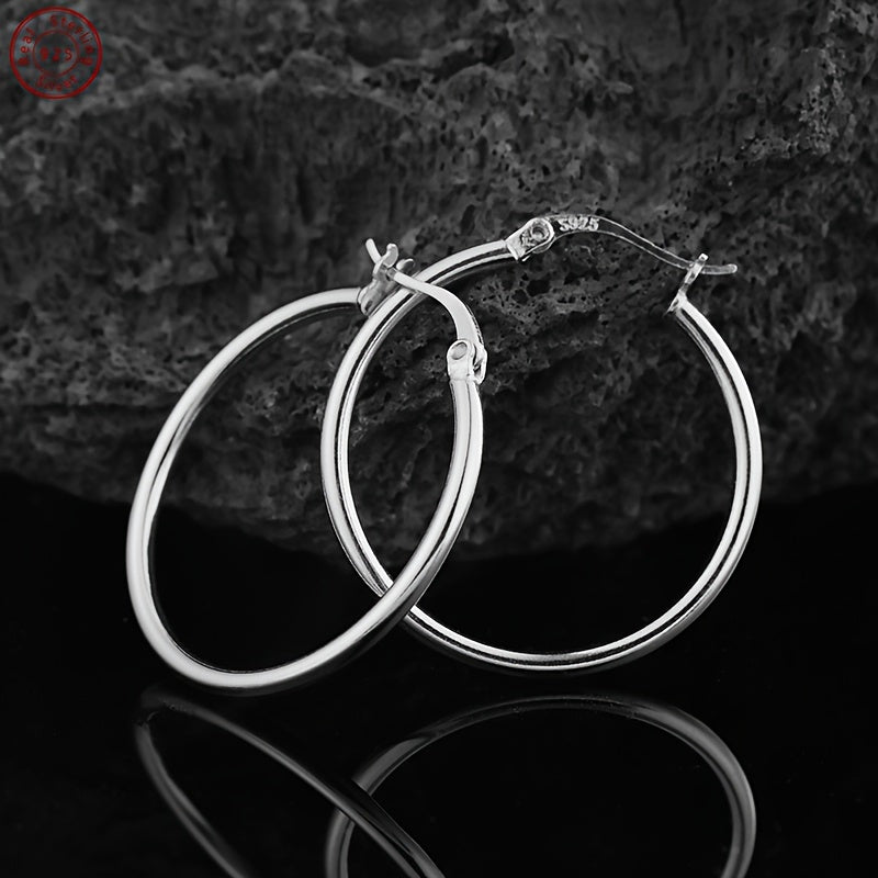 Elegant & Sexy 925 Sterling Silver Hoop Earrings, Vegan, Lightweight, 0.08inch Width, with December Birthstone, for Women and Men, Daily & Gift Occasion Jewelry, Valentine'S Day All-Season Gift in Beautiful Box