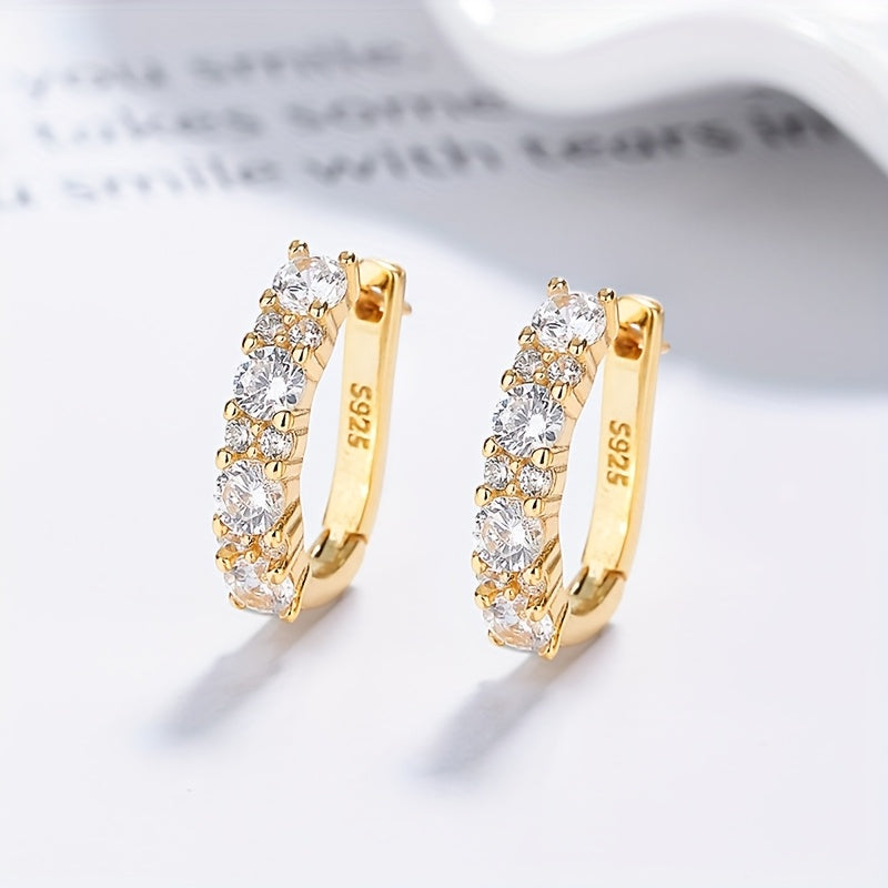 925 Sterling Silver Droplet Shaped Moissanite Earrings, Women'S Charm Jewelry, High-quality Designer Style, Elegant And Sexy, Sparkling Party Eye-catching Style, Mother'S Day, Comes With An Exquisite Gift Box.